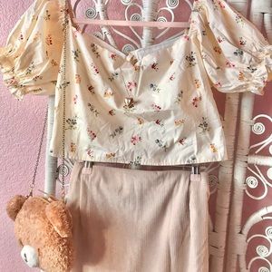 Bonne Chance Collections cottage core floral top